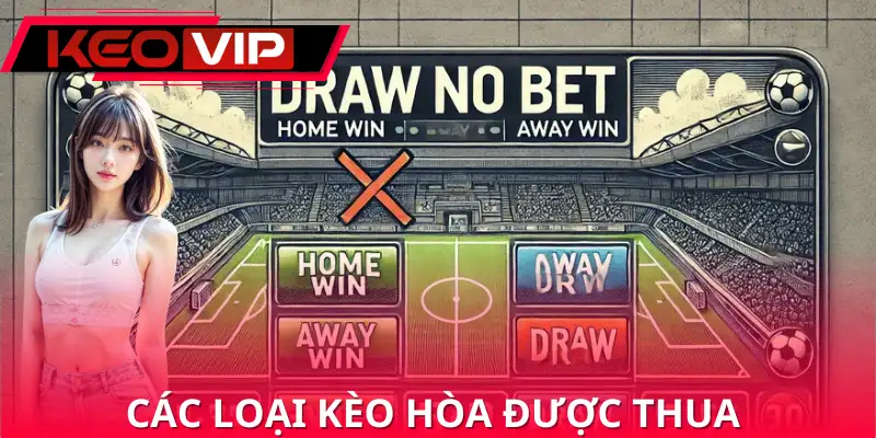 Danh sách các loại kèo hoà được thua trên bảng tỷ lệ kèo